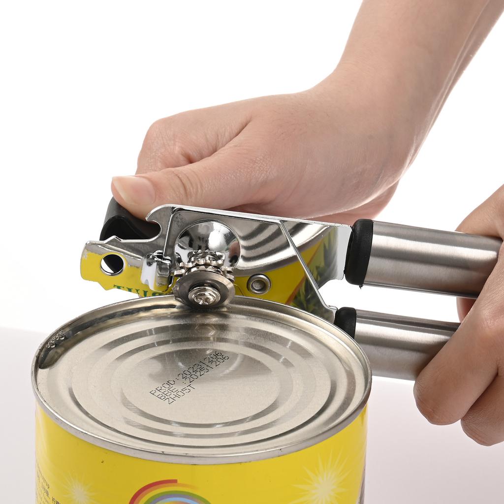 Stainless Steel Can Opener with Anti-slip Handle, Multi-functional Can Knife for Household Use