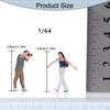 2Pcs 1:64 Scale Figure Male Photographer Fairy Garden Movie Prop Diorama Train Railway Collection
