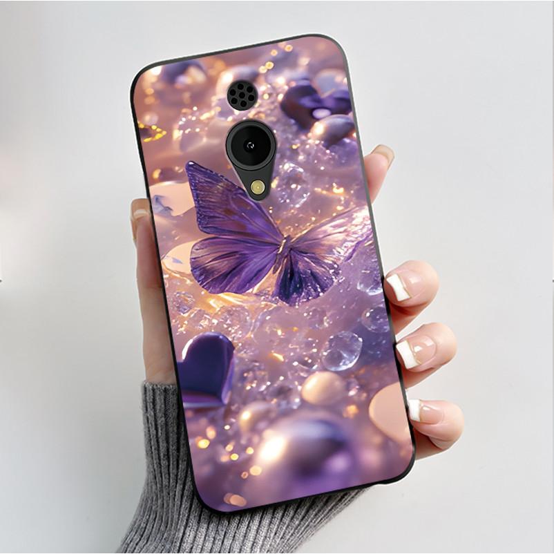 Printed Phone Case For Nokia 150 2G 2023 C2 C10 C20 Funda Coque Soft Silicone Black Shell Cover Cute Flower Cartoon Casing Capa