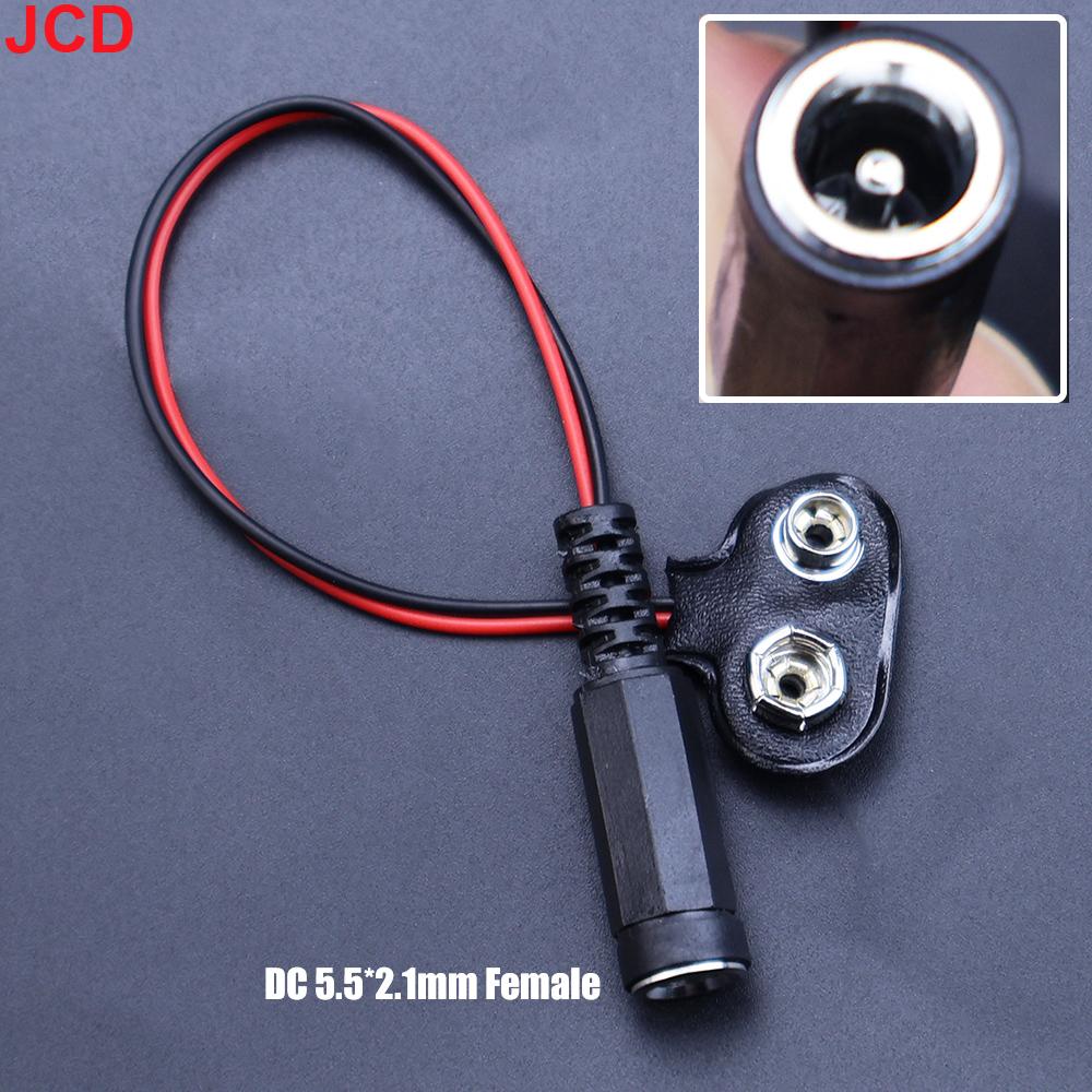 5pc 9V Battery Connector Power Clips DC Jack Male Female Alligator Snap Adapter Wire Holder Cable 9 Volt Lead Socket Plug Barrel