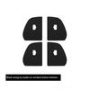 Waterproof Suede Door Switch Button Stickers Non-Slip Anti-Scratch Car Window Lift Button Trim Covers Auto Interior Accessories