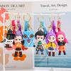 3D-gedruckte Dämonenjägerinnen Derpy Schlüsselanhänger Niedlicher Tiger Action Modell Spielzeug Kpop Anime Filmsammlung Geschenke für Mädchen