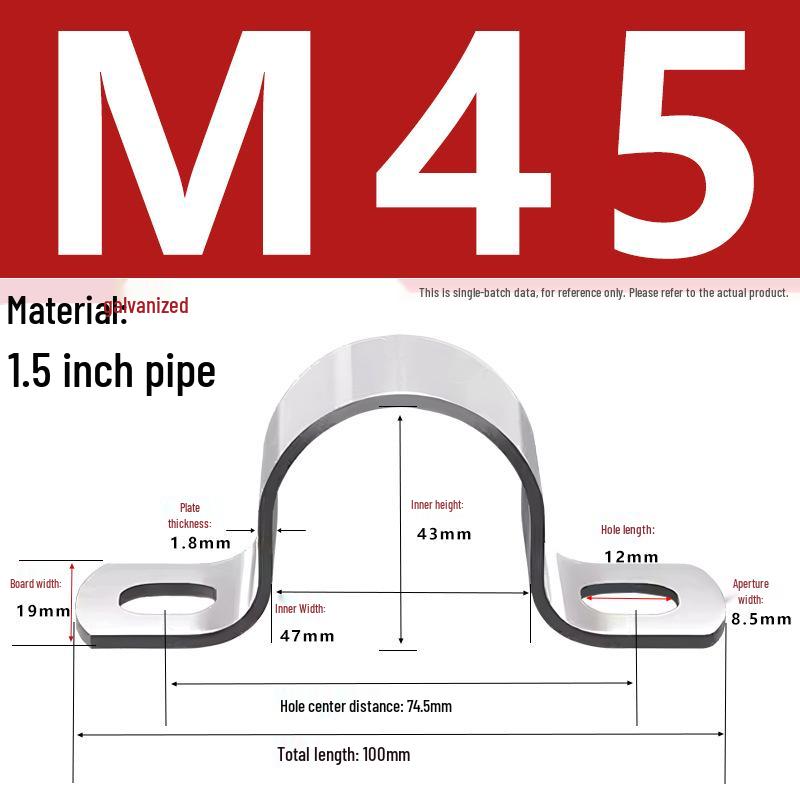 Galvanized U-Shaped Saddle Clamp for Pipes and Hoses