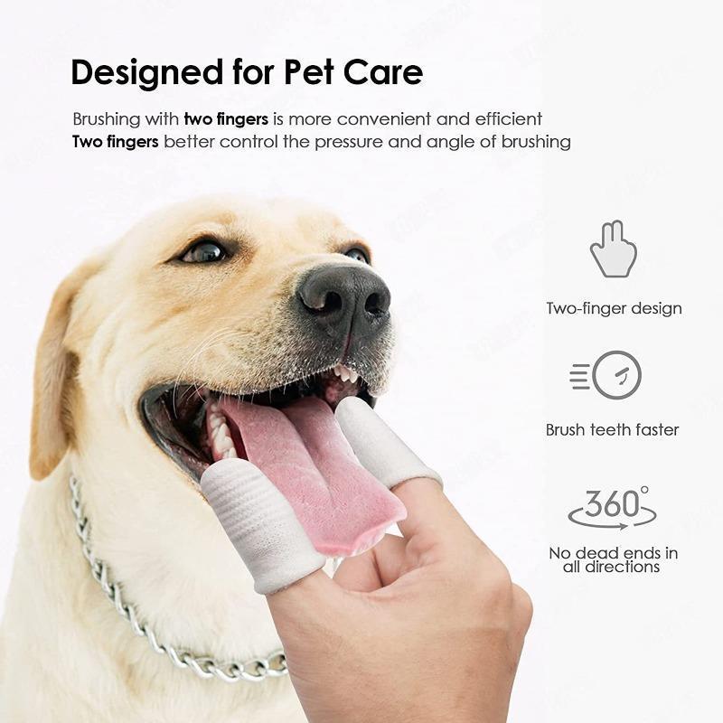Pet Toothbrush Finger Cots, Dog Teeth and Oral Cleaning Tools, Kitten Finger Toothbrushes, Care Products