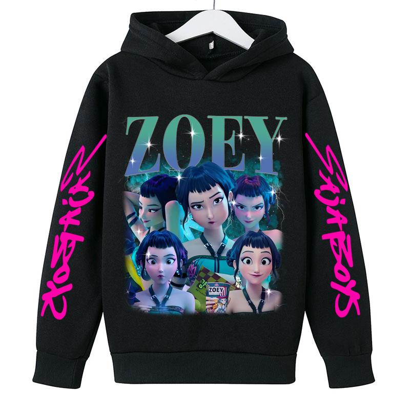 Movie New Kids K-Pop Demon Hunters Hooded Tops Toddler Girl Clothes KPop Demon Hunters Hoodie Girls Fashion Casual Sweatshirt