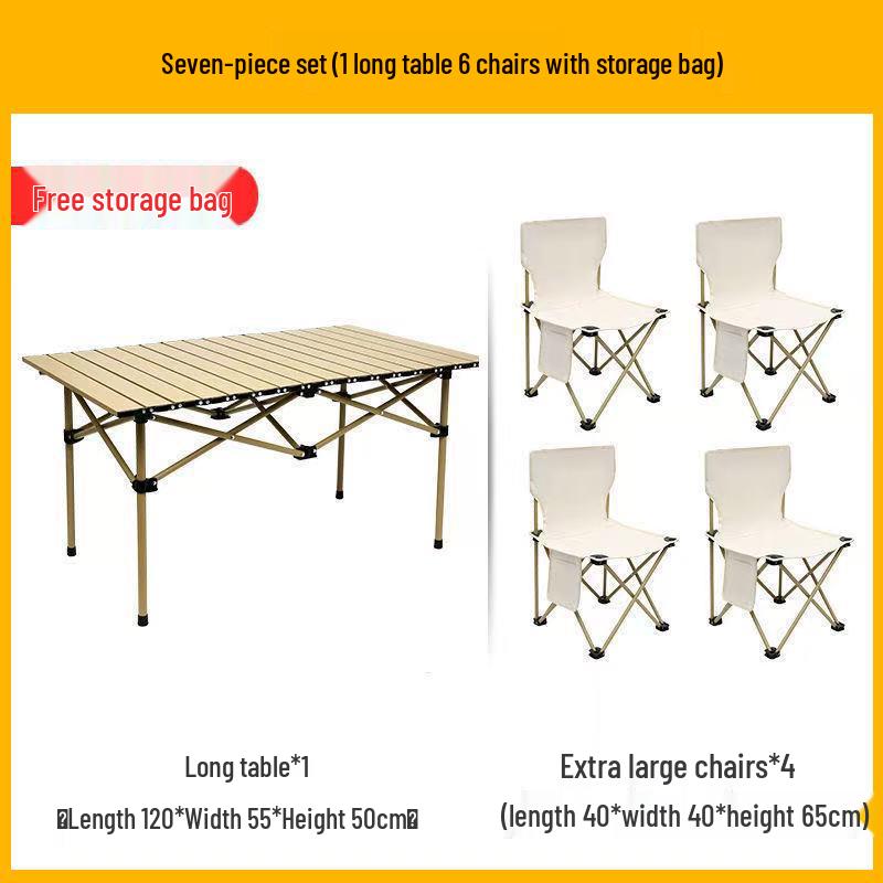 Portable Outdoor Folding Table and Chair Set - Perfect for Camping, Picnic, Patio, and BBQ