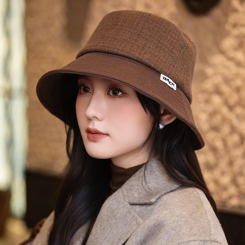 Autumn and Winter Japanese Style Small Flavored Fisherman Hat Outdoor Leisure Basin Hat Big Head Bucket Hat