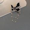 Liquid Butterfly Brooch Dazzling Rhinestone Inlays Chain Decor Suit Lapel Badge Dress Coat Shawl Accessory