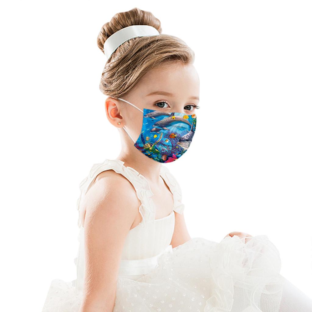 Dětská kreslená maska na jedno použití, průmyslová 3vrstvá ušní smyčka