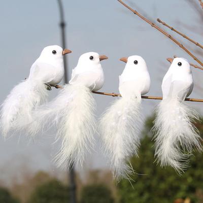 1 Stücke Vögel Simulation Künstliche Feder Tauben Feder Park Mall Ornament