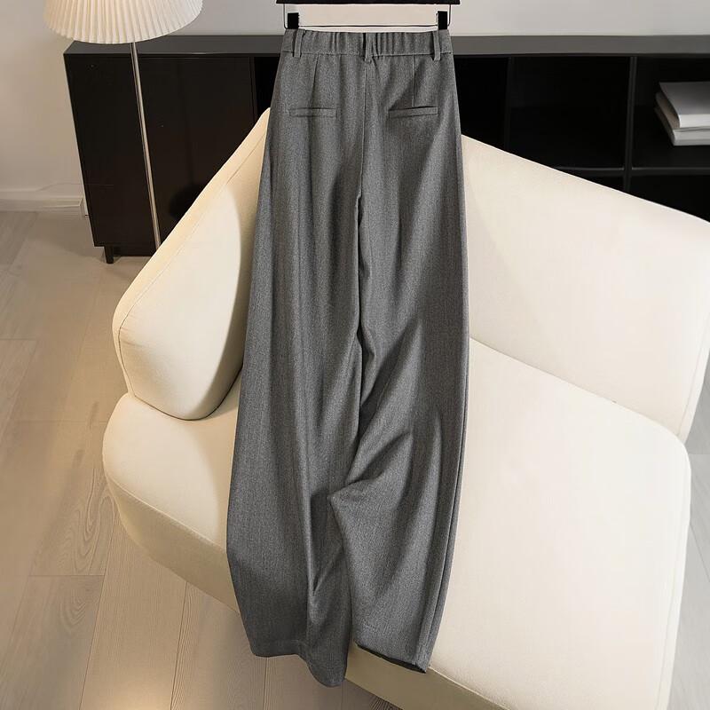 Women's High-Waist Wide-Leg Wool Blend Trousers