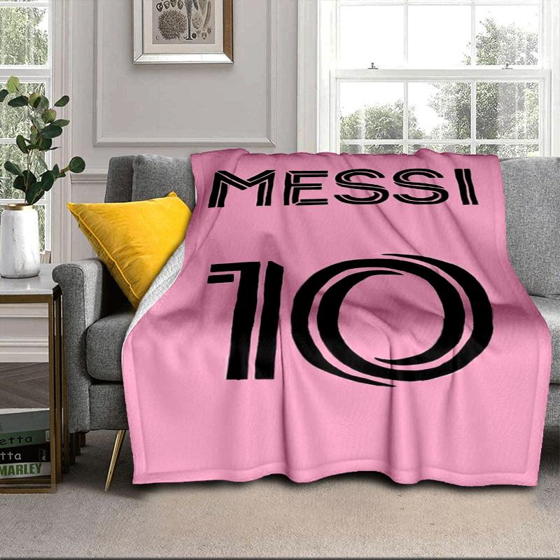 Messi's Pink Portable Blanket/Soft Blanket Bedding Blanket Suitable for Travel Camping Living Rooms Offices Sofas Fan Gifts