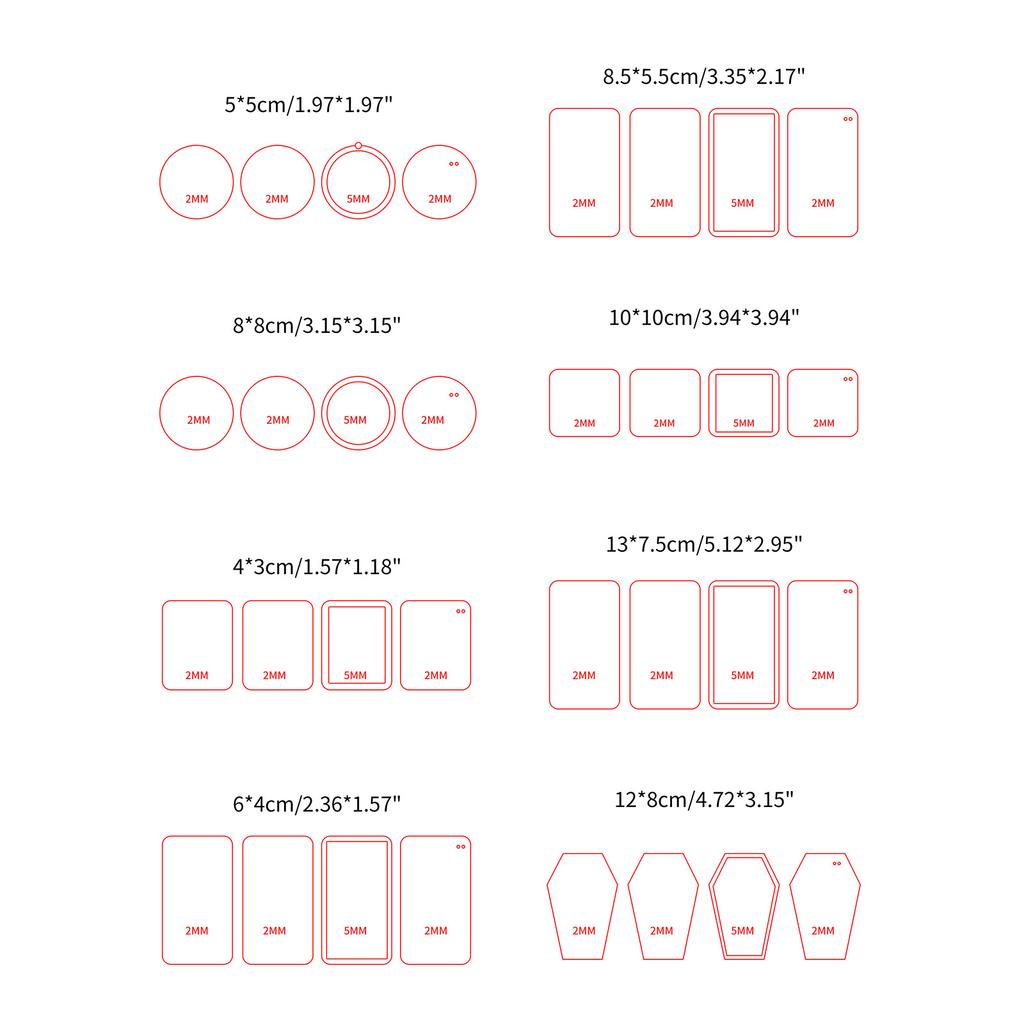 Multiple Shape DIY Acrylic Quicksand Plates Quicksand Ticket Root Mold Acrylic Ultra-permeable Quicksand Empty Plate