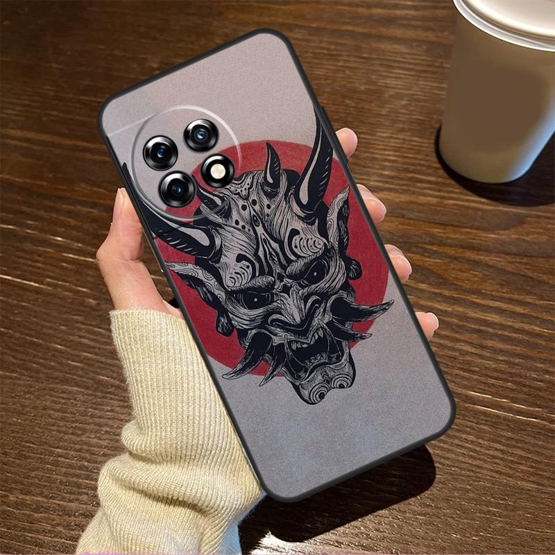 Japanese Oni Hannya Demon Mask Case For OnePlus 13T 10T 8T 10R 13R 15 R 13 12 11 9 10 Pro Nord CE 5 2 3 4 Lite N20 N30 Cover