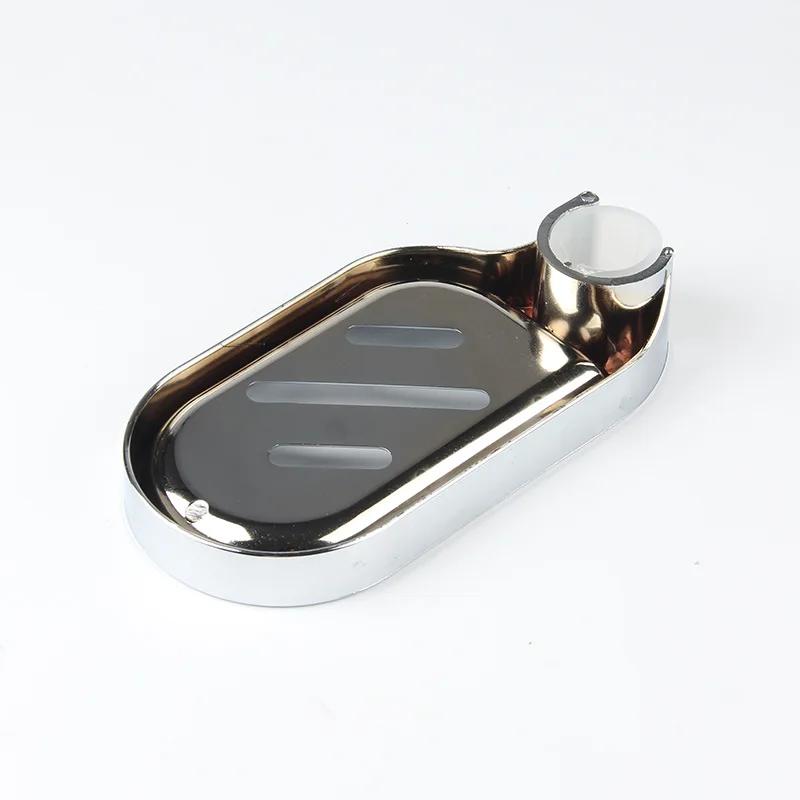 Asta Doccia in Plastica Scatola Porta Sapone Porta Sapone Vassoio per Sapone Asta Doccia Scorrimento ABS Cromato Per Scorrimento Vassoio Bagno Dispenser Sapone