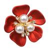 F26C 4Pcs Decorative Shirt Button Covers Pearls Rhinestones Embellished Cufflinks Clips For Shirt Jackets Dress Decoration