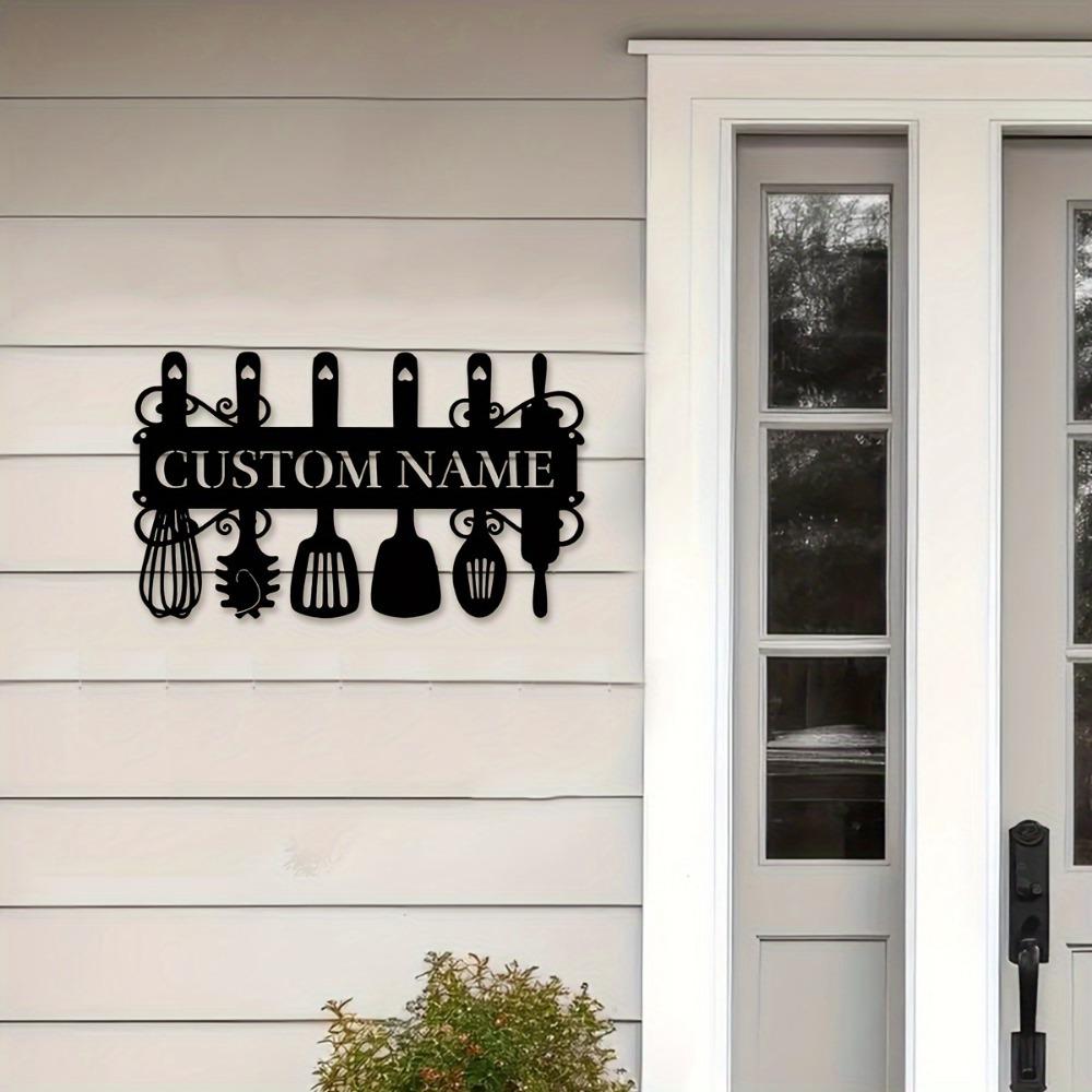 1pc Personalized Culinary Wall Sculpture, Custom Rustic Kitchen Sign Plaque for Lounge Office Veranda Courtyard, Ideal Gift
