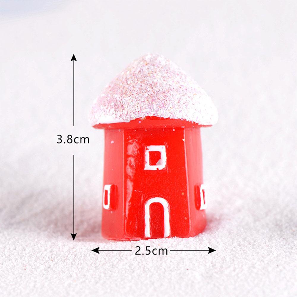 Christmas New Products Gifts Elk Snowman Santa Claus House Villa Creative Resin Micro Landscape Snow Cute Decoration Craft