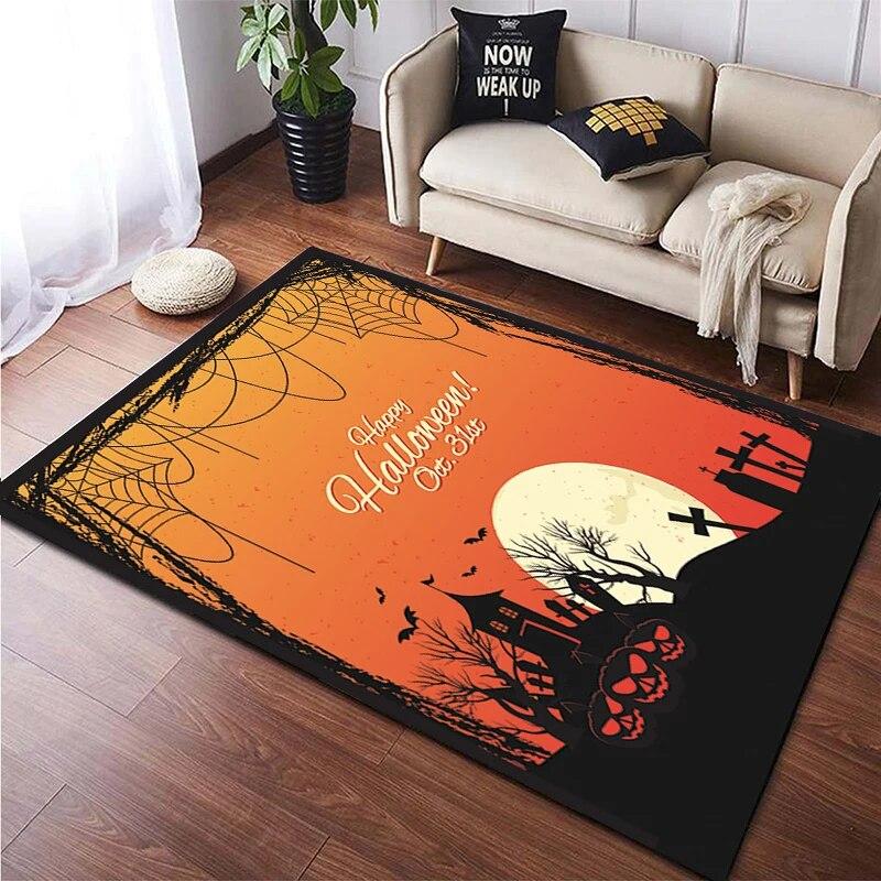 Halloween New Year Gift HD Printing Area Carpet, Living Room Sofa Decorative Carpet, Anti-skid Mat, Alfombras Direct Shipment