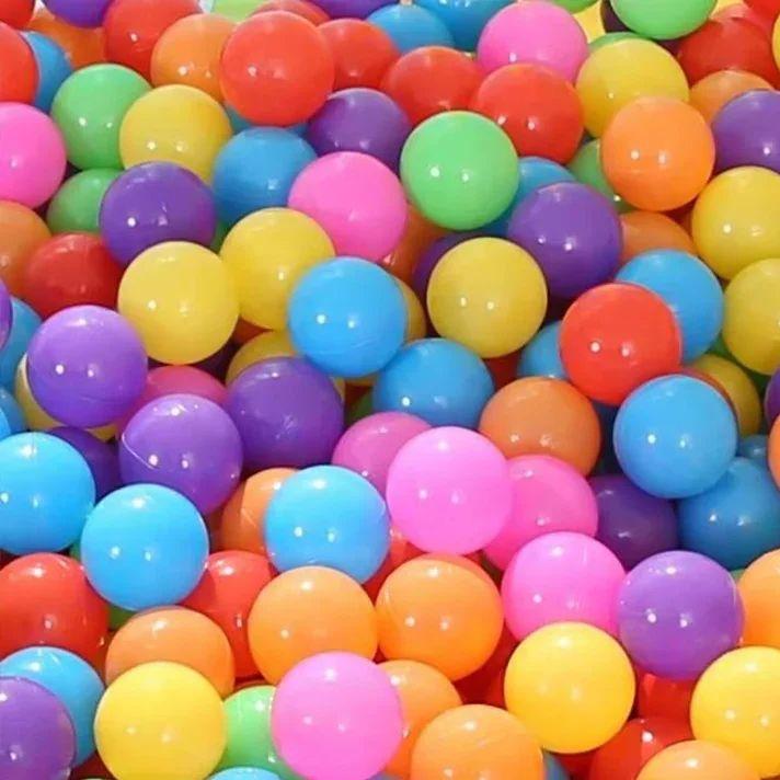 Eco-Friendly Colorful Soft Plastic Pool Balls - Funny Baby Kid Swim Pit Thicken Play Balls for House Outdoors Tents Kids Toys