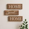 Das Gefühl, nach Hause zurückzukehren Buchstaben Schild Personalisiert Lustig Holz Wandornament Rustikaler Stil Englischer Buchstabe Hängebrett
