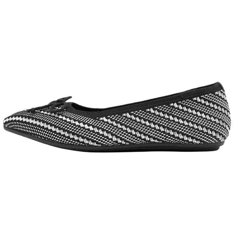 Skechers Cleo Point Comfortable Versatile Casual Flats Women flats Black White 159328-BKW 35