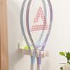 3-Slots Badminton Racket Holder Wall Mounted Ball Storage Rack Tennis Racket Hanger  Gym