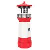 Solar Lighthouse 360 Degree Rotating Lighthouse Decoration Fadeless Resin LED Garden Lighthouse for Balcony Lawn BS38062