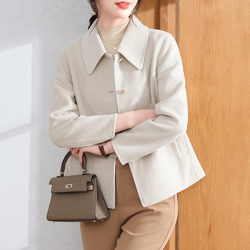 

Xuexi Женское осеннее пальто с лацканами из смесовой шерсти 4XL