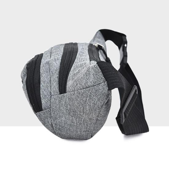 Men Fanny Pack Phone Bag Splash-resistant Elastic Adjustable Waist Strap Multi Compartments Zipper Closure Outdoor Jogging Cycling Waist Bag