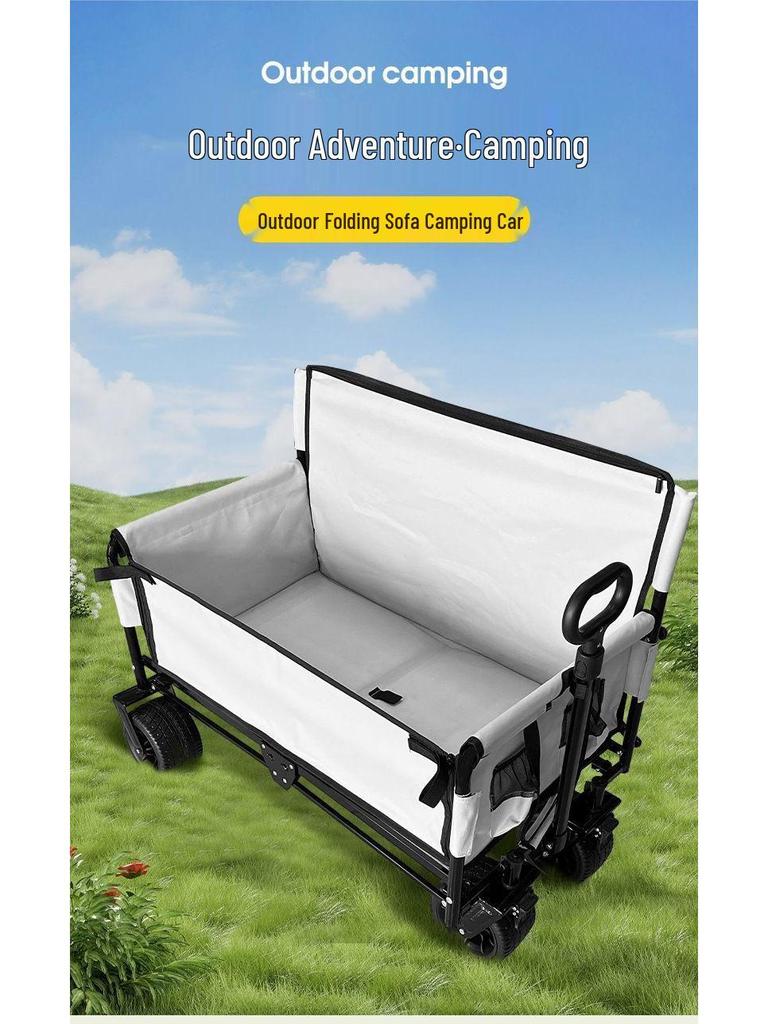 Multifunctional Outdoor Camping Seat and Trolley Cart for Picnic and Fishing