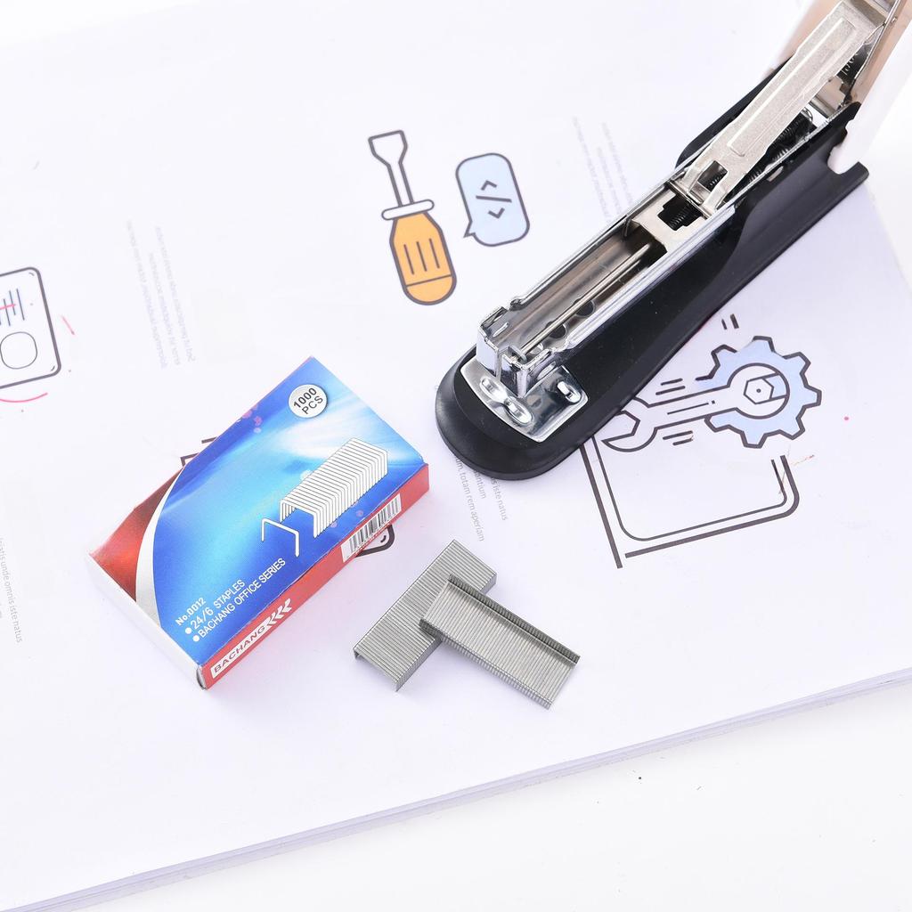 English Version High-Strength 12-Gauge Office Stapler with 1000 Staples