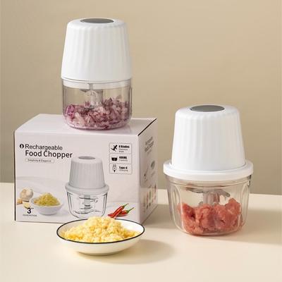 400ml Garlic Crusher Multifunctional Meat Grinder Electric Blender Mixer  Household Use
