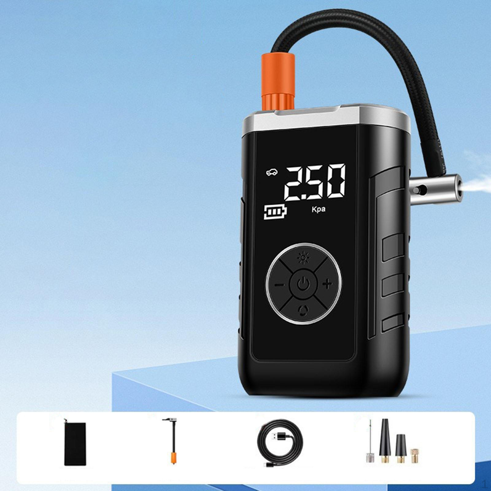 

Cordless Tire Inflator with LED Light Sturdy Portable for Bicycle Balls