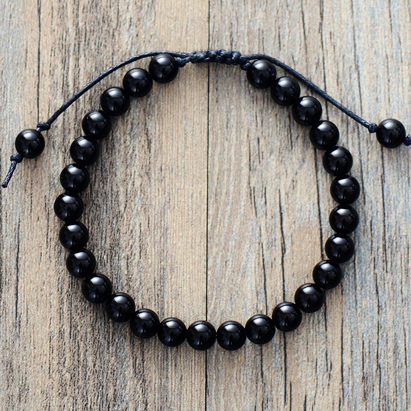 Simple Natural Stone Handmade Beaded Bracelet Couple Bracelet Popular Jewelry