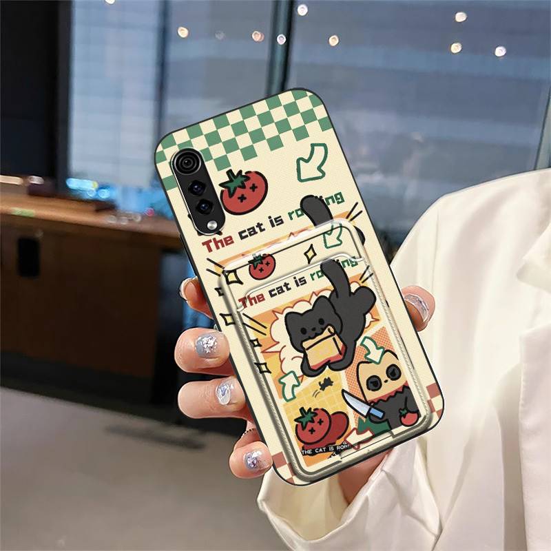 Fashion Design Card Sleeve Phone Case For LG Velvet 4G/5G Cartoon Soft Case Full Wrap Graffiti Anti-knock Silicone TPU