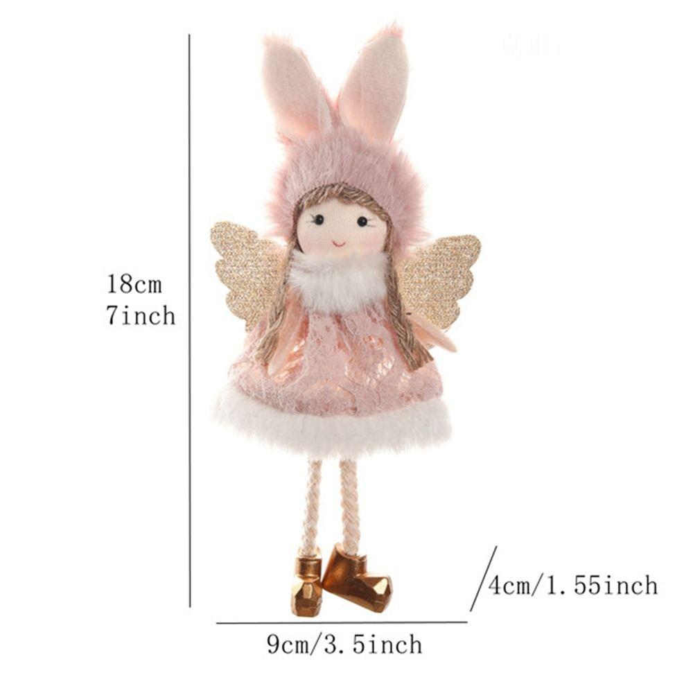 Drop Ornaments Plush Toy Pendant Angel Girl Xmas Tree Pendant Cute Christmas Angel Doll  Xmas Tree