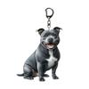 Acryl Schlüsselanhänger 2D Hundeform Feine Handwerkskunst Schlüsselring Dekorativ Rucksack Handtasche Telefon