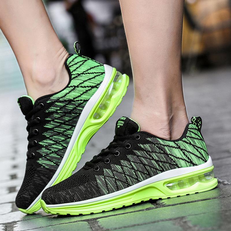 Men's Shoes Mesh Air Cushion Shock-Absorbing Running Soft Sole Sneakers Summer Cross-Border Large-Size Breathable Travel Shoes