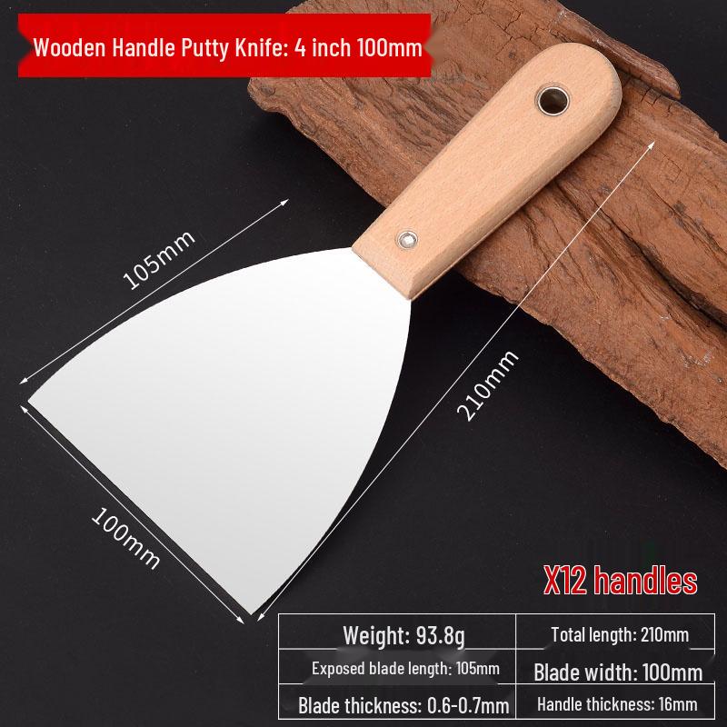 Stainless Steel Putty Knife Set: Scraper, Trowel, and Spatula for Painting and Wall Repair
