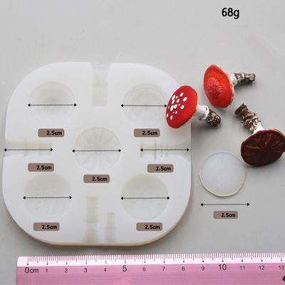 2Pcs/Set Mini Mushroom Silicone Mold Ultra-Light Clay Resin Clay Diy Soft Pottery Miniature Mushroom Quick Modeling Tool
