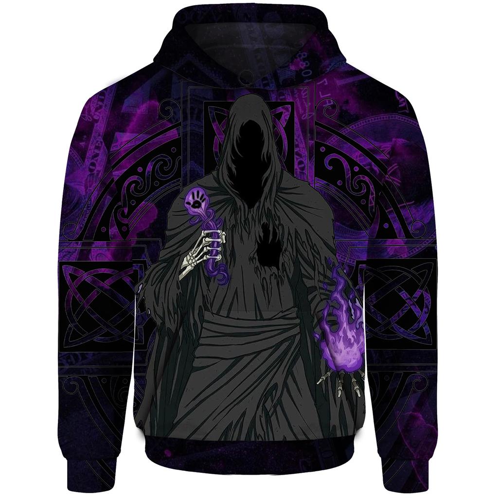Scary Skeleton Demon 3D Printed Men's Hoodie Fashion Casual Hip Hop Style Oversized Sports Four Seasons Neutral Sweatshirt