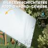 Chicken Coop with UV-resistant Waterproof Fabric, Safety Lock, for 10-15 Chickens, Steel, 3 X 3.4 X 1.9 M, Silver
