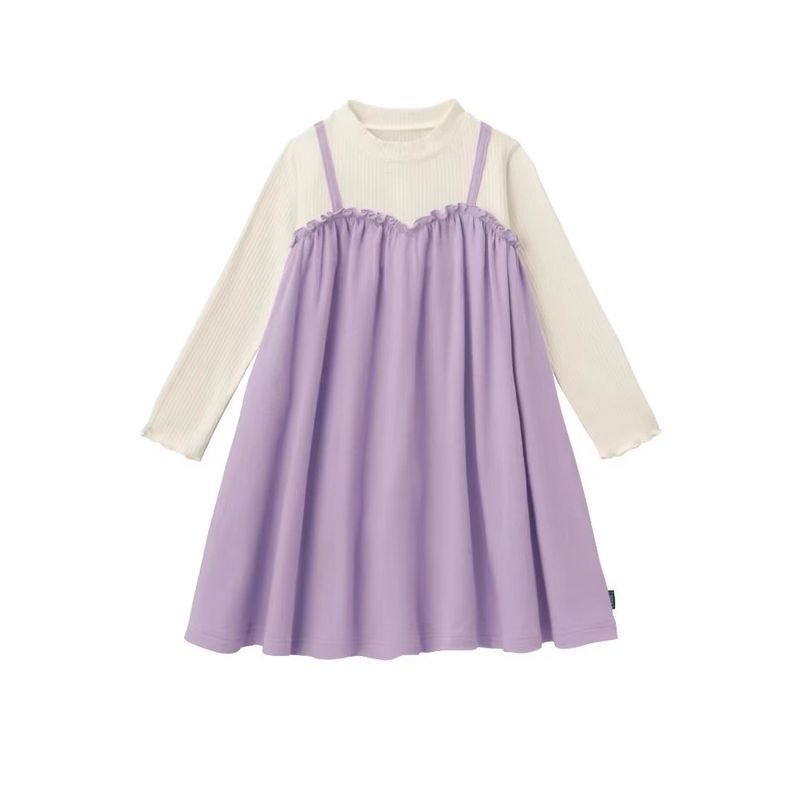 Girls Dress Spring and Autumn 2023 New Arrival Girls Cotton Long Sleeves Minimalist Fashionable Princess Dress Children Cute Dress