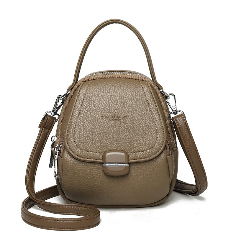 Mobile Phone Bag Mother Bag Large Capacity Multi-Layer PU Shoulder Crossbody Bag
