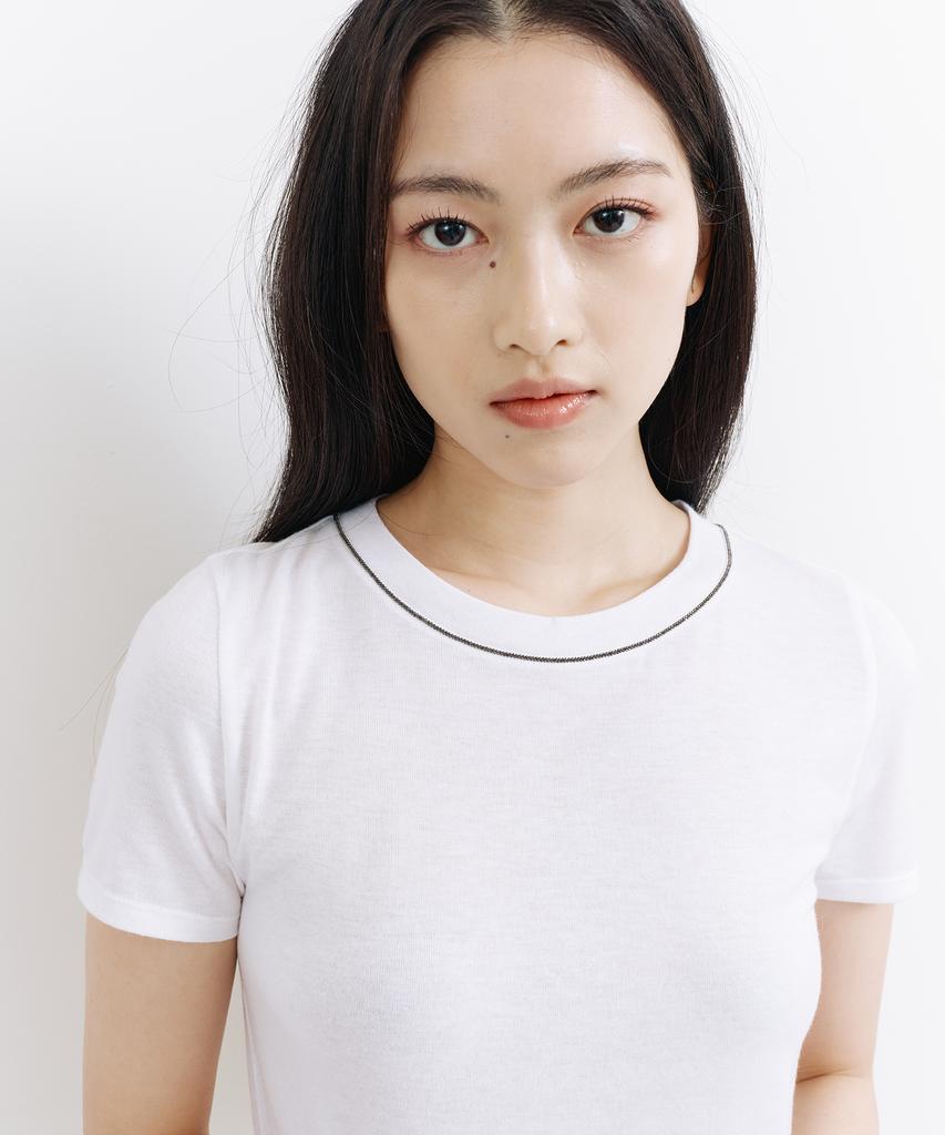 Lapineatteullie Basic Sheer T-Shirt White