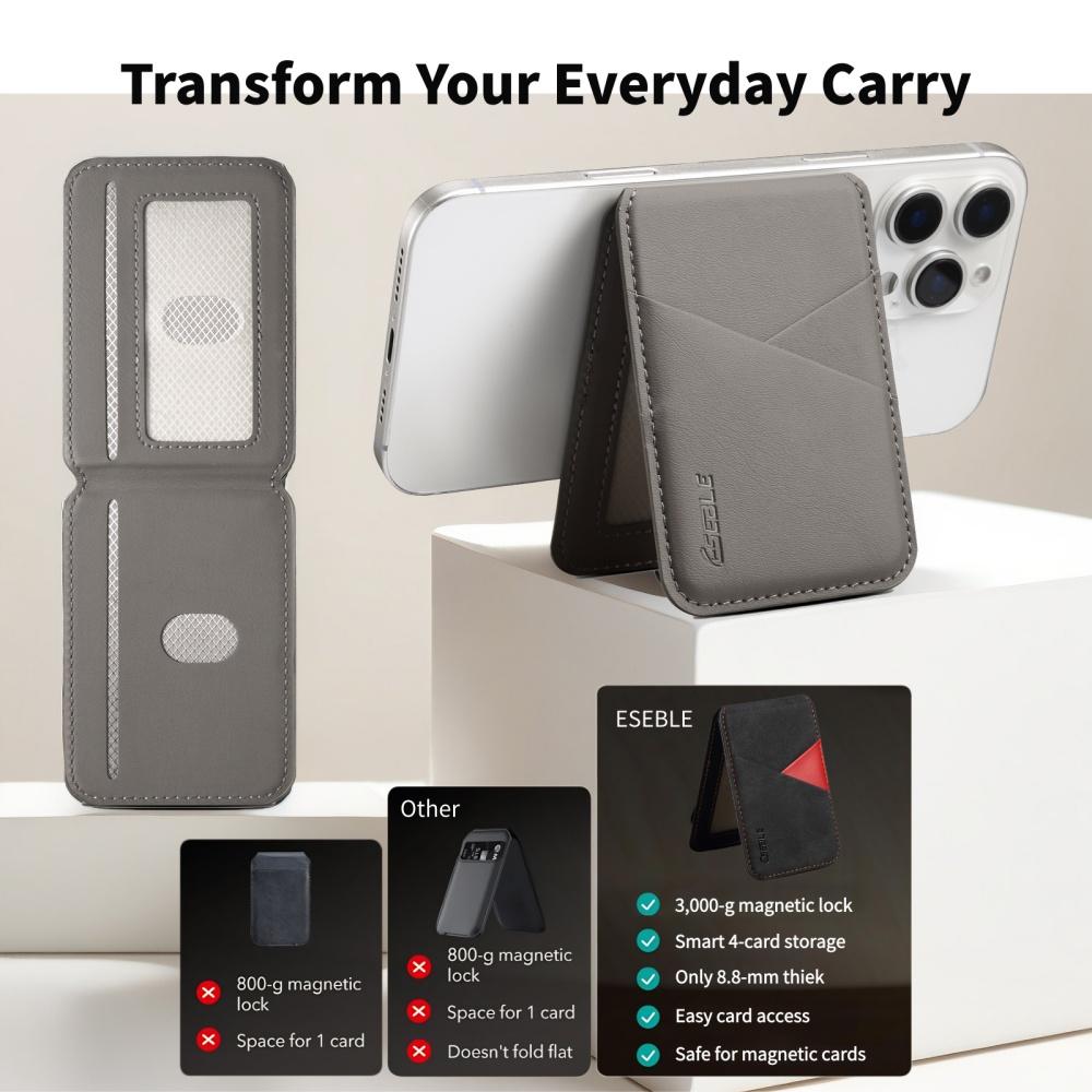 Luxury Leather For Magsafe Magnetic Wallet Slot Card Holder Phone Stand For iPhone 17 Pro Max 16 15 14 Bank ID Card Bag Cover