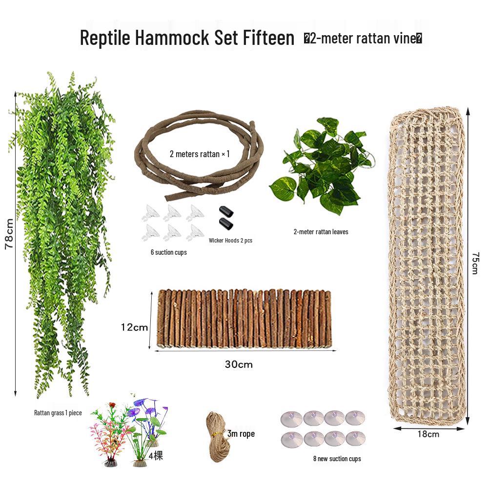 Reptile Habitat Decor: Simulation Vine with Lizard, Chameleon, Snake & Gecko Climbing Features