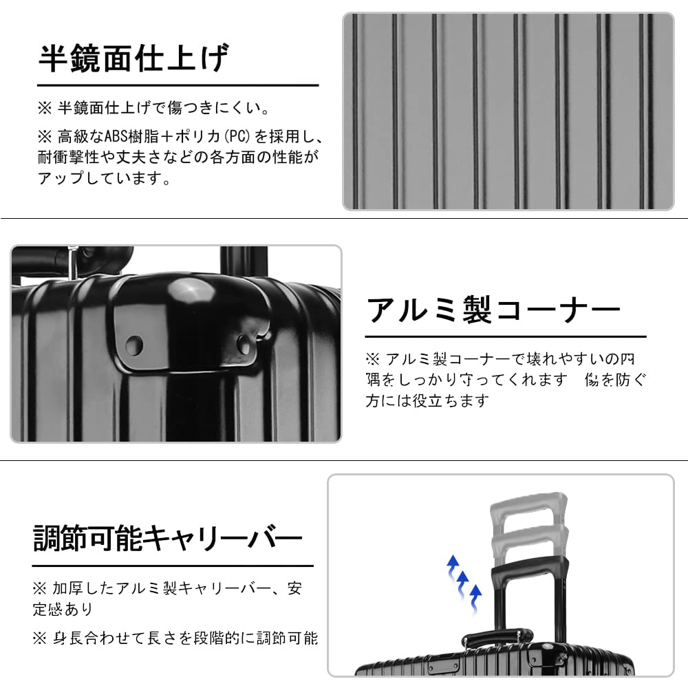 Suitcase Aluminum Frame Lightweight Carry Case Shockproof Carry Case Carry Bag Popular Large TSA Lock Quiet Travel Business Suitcase 1608 [lanbao]