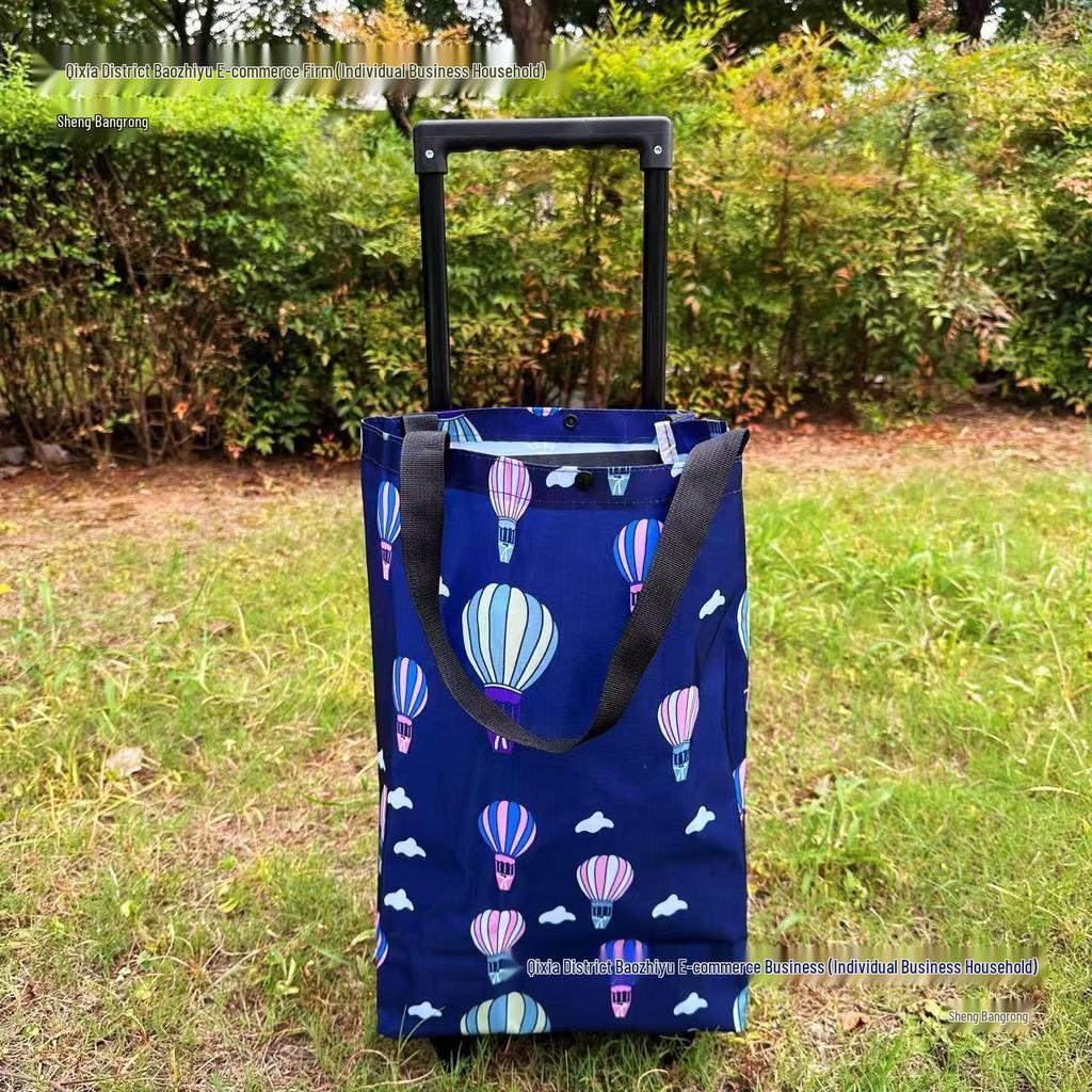 Foldable Portable Shopping Cart with Wheels